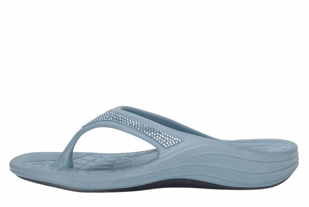 NEW AETREX women's fiji sparkle sandals in blue